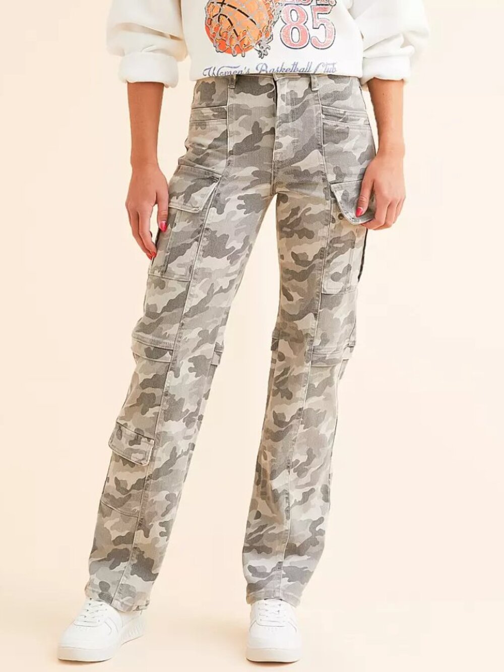 Ella Camo Classic Straight Cargo Jean Hidden Los Angeles Size 31